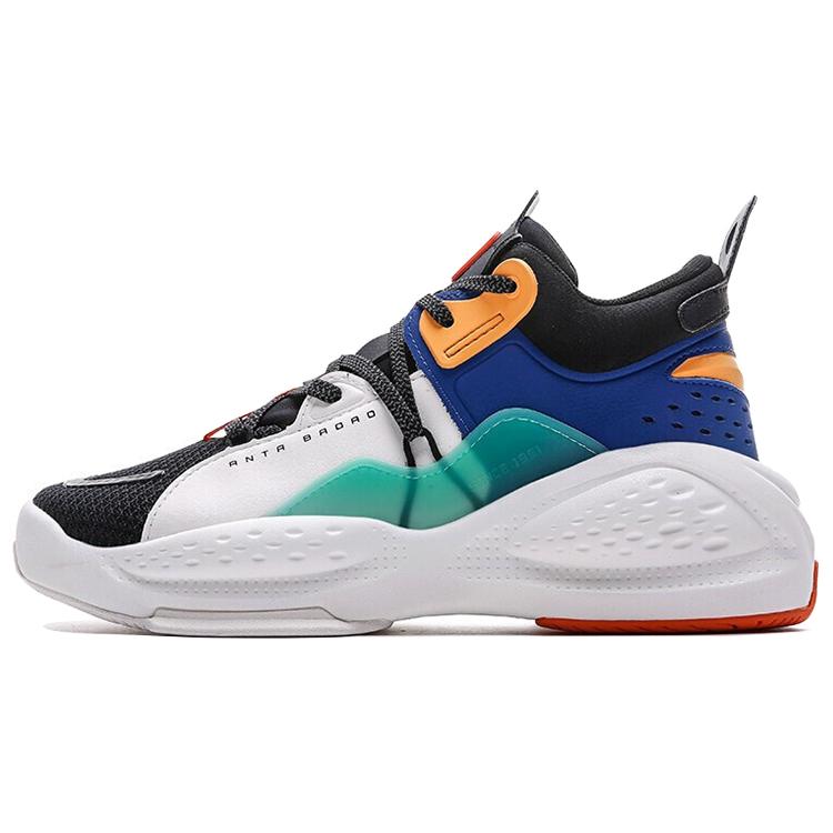 

Anta Bastard Life Collection Mid top Skateboard Shoes Men s Blue Black Green 112048080-3 39