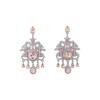 Silver Needle Luxury Pavilion Tower Water Drop Earrings – Exquisite High-End Court Style Studs for Women
