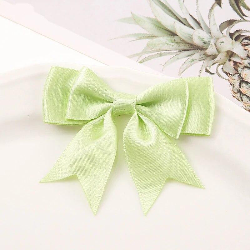 Children's Hairpin Bow Hair Accessories 8X5.5cm Girl Broken Hair Clip Bow Tie Solid Color Simple Ponytail Ribbon Hairpin