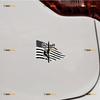 2 Pack Reflective, 4 Inches, 6 Inches - Lineman n Flag Electrical Power Line Pole Sticker Decal Vinyl Black Distressed Tattered 03203a - for Car Boat