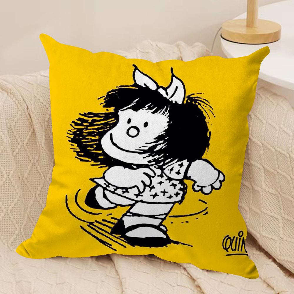 

Cartoon MMafalda Cushion Cover Soft Plush DoubleSided Printed Sofa Pillow Cushion Cover Cozy AllSeason Durable Decor Gift 30x30cm