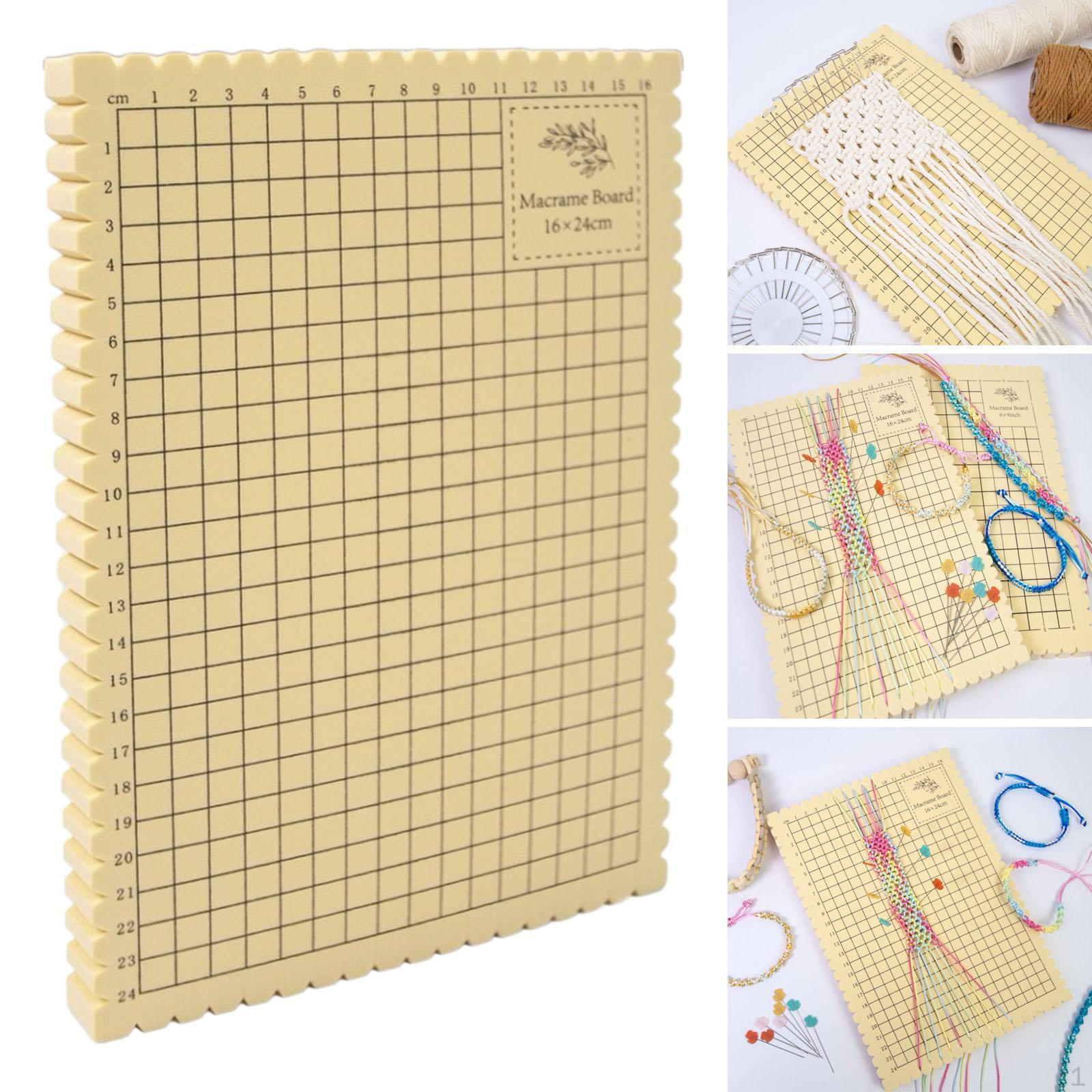 

Доска для макраме для плетения браслетов, Портативные сетки для фиксации при создании макраме, Плетение узлов 16x24cm