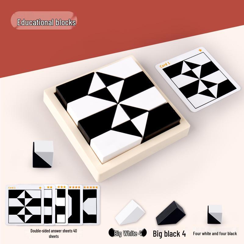 

Детский пазл из скрытых строительных блоков - Раннее обучение и логическое мышление Пластиковая настольная игра