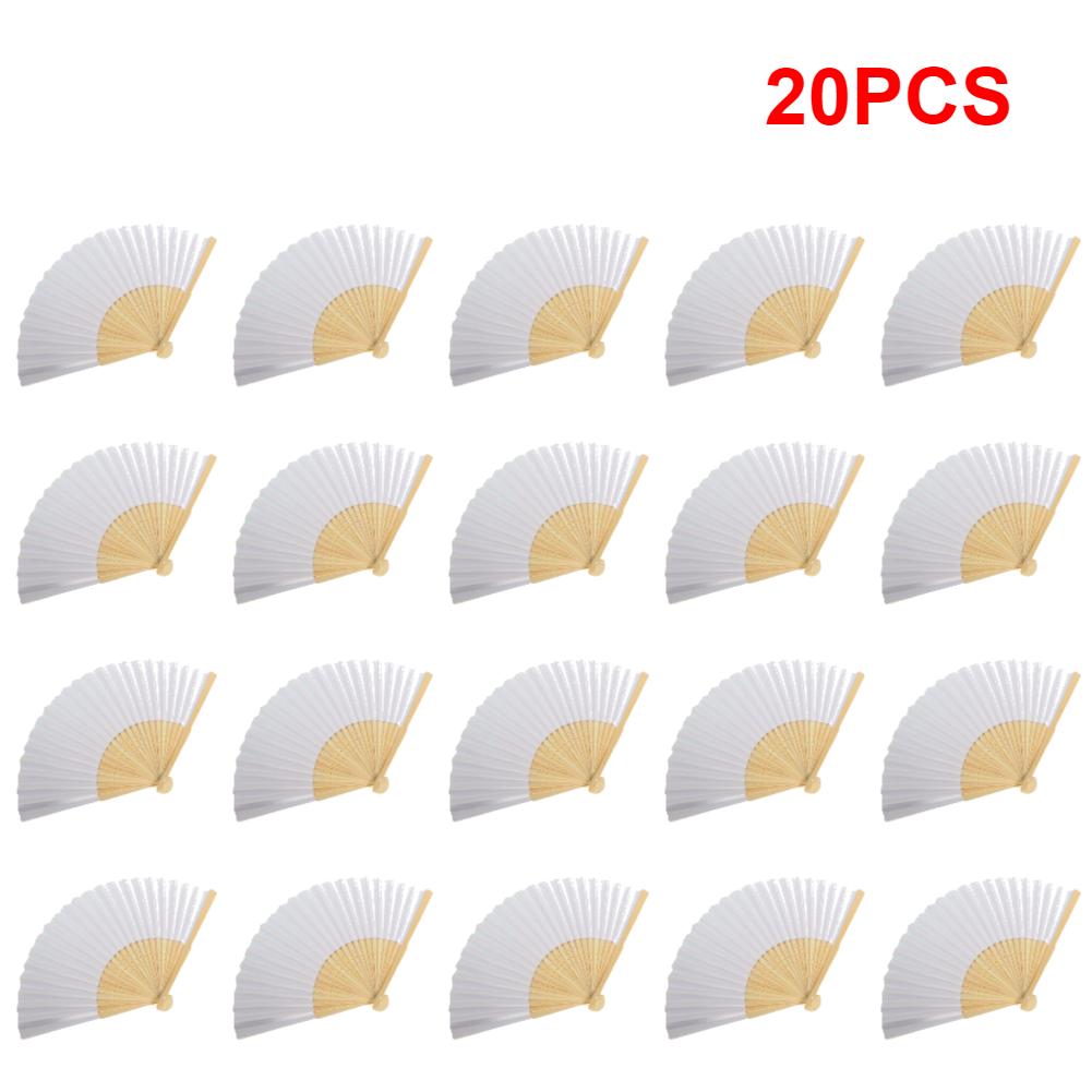 1-20 Stück DIY Papier Bambus Faltbare Dekorative Fächer Handbemalt Personalisierter Fächer für Handübungen Kalligraphie Zeichnen DIY Fächer