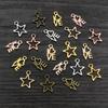 100pcs Charms Star Heart Pendants Antique Pendant fit,Vintage Tibetan Bronze Gold Silver color,DIY For Bracelet Necklace