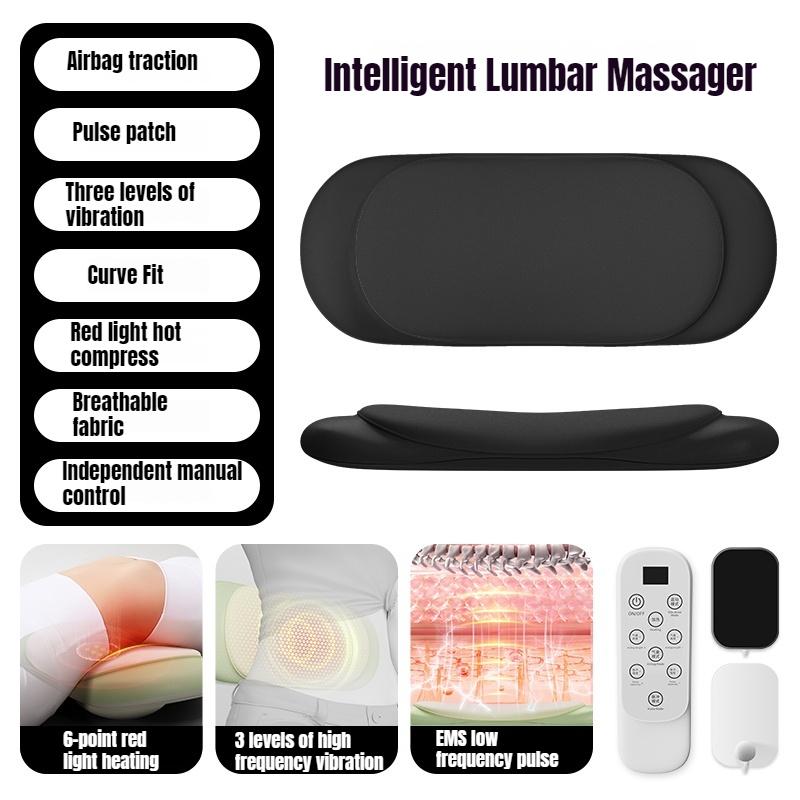Waist Airbag Massager Hot Compress Vibration Pulse Relieves Back Pain Home Lumbar Massager