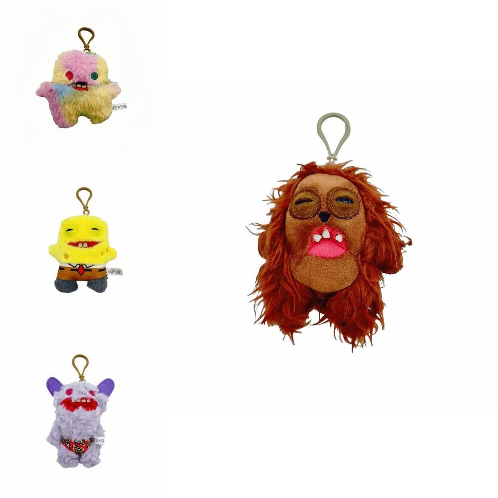 Fuggler Big Teeth Monster Plush Keychain With Cartoon Character For Kids And Decor