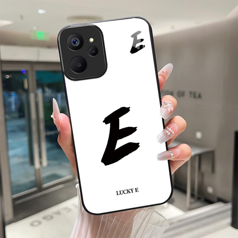 

Phone Case For Realme 9i Covers Lucky Letter Protective Case For OPPO Realme9i 5G RMX3491 RMX3612 Tempered Glass Soft TPU Funda Realme 9i 5G-RMX3612