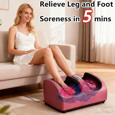 Foot and Calf Massager with Heating Function, Featuring Deep Tissue Massage To Relax Leg Muscles and Equipped with Massage Rollers