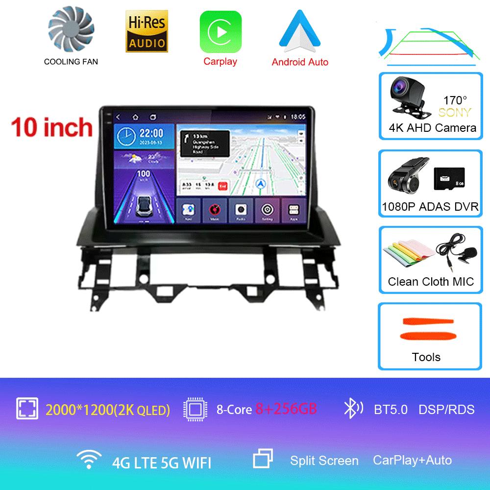10 Inch For Mazda 6 2007 2003 2004 2005 2006 2002 - 2015 Multimedia Car DVD Player Navigation GPS Radio Wifi BT 4G LTE 128G Andr