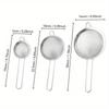 3Pcs/Set Mesh Strainer with Handle, Small Medium Large Size Sifter Metal, Stainless Steel Sieve Strainers for Kitchen