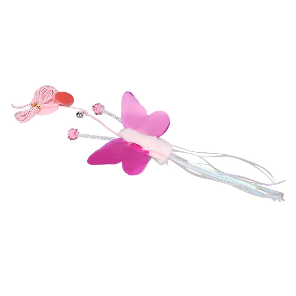 Cat Interactive Toys Retractable Adjustable Elastic Rope Hanging Cat Toy for Pets Cats Butterfly