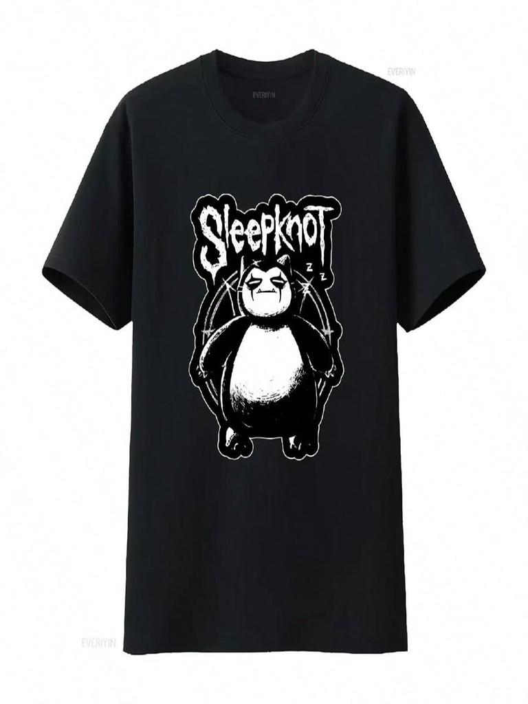 Sleepknot Snorlaw Parody T Shirt Baggy Boyfriend Baseball 2858 Vintage Washed Homme Graphic Fashion Casual Slightly Streetwear