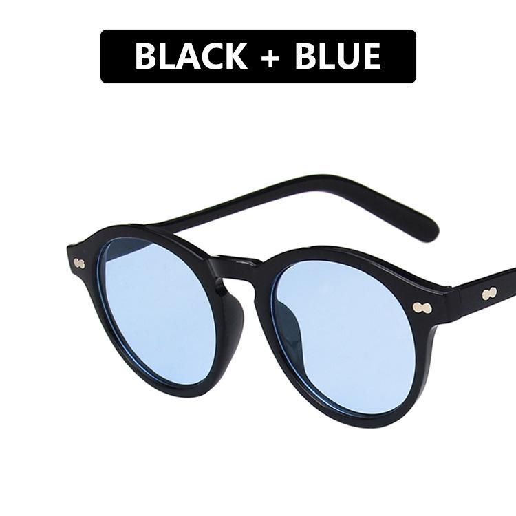 Trendy Women's Retro Round Frame Anti-UV Sunglasses