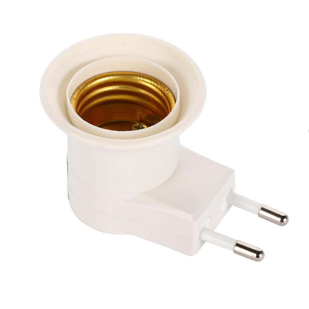 EU Plug LED Light Base Splitter Light Socket Lamp Holder Screw Converter Bulb Base Socket Adapter