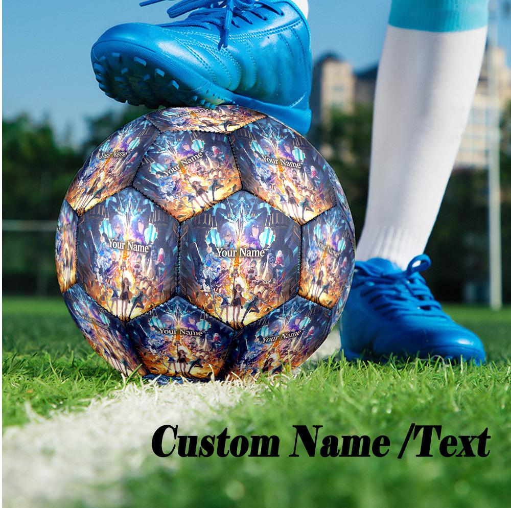 Custom Text Size 5 Soccer Ball, Standard Match Football For OutdoorHonkai Star Rail