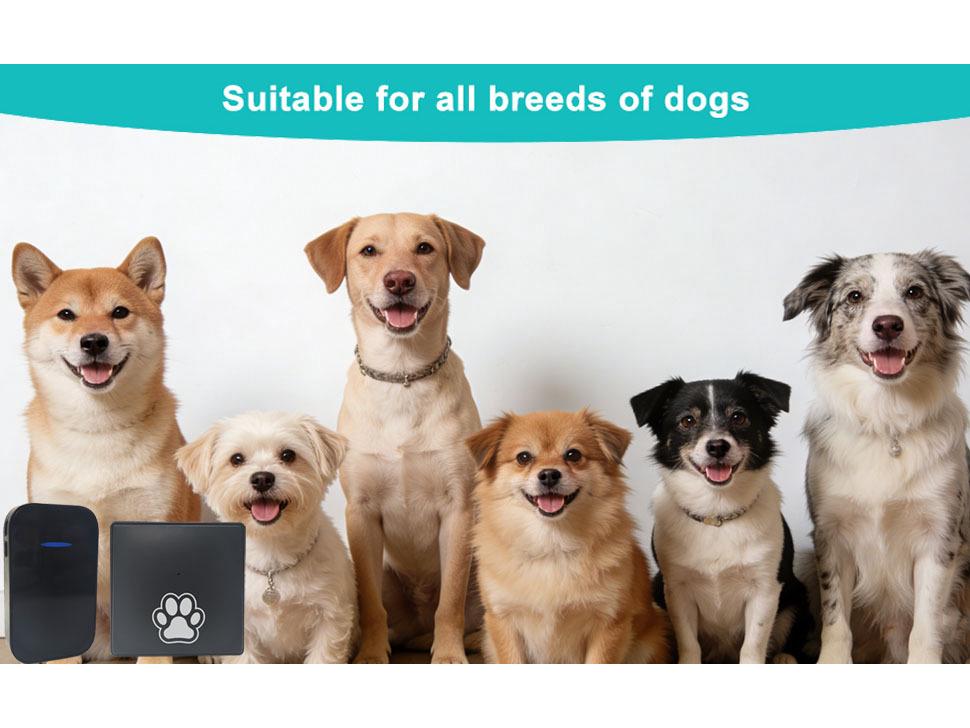 Pet Doorbell: Adjustable Volume, Easy Install, Rainproof, Suitable for Small & Large Pets.