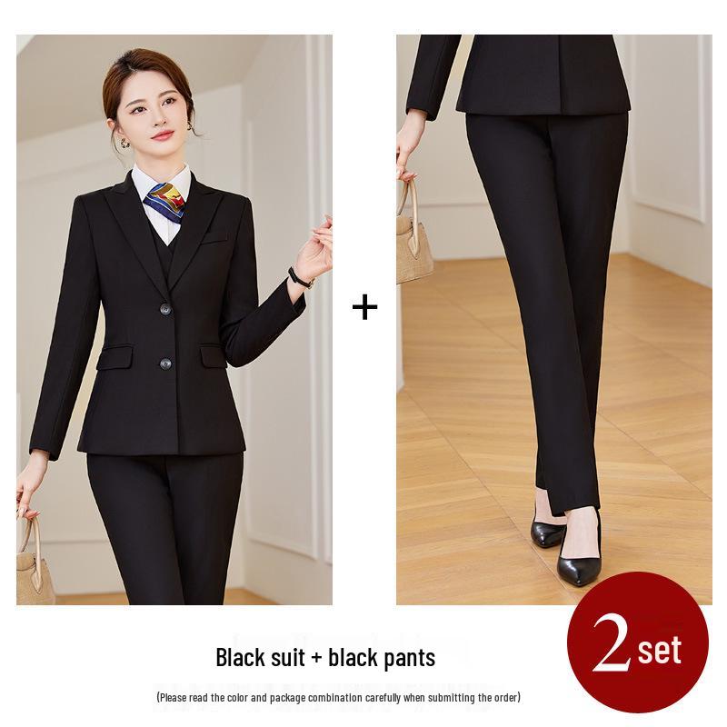 Dámský formální oblek slim fit pro rok 2024: Podzimní/Zimní Manažerské Pracovní Oblečení