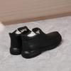 Genuine Leather Men's 2024 Winter Sheepskin Fur Boots - Warm, Comfortable Cotton Shoes