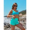 CHARMLEAKS Costume da bagno estivo da donna, costume da bagno tankini, asciugatura rapida