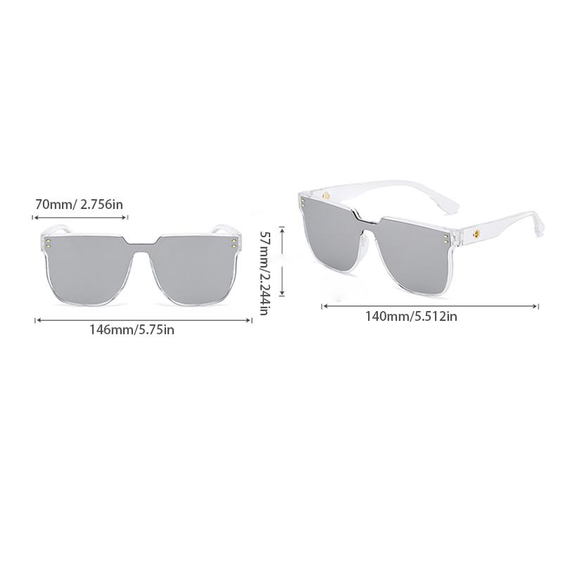 Fashion Trend Street Photo Sunglasses Trend One Piece Large Frame Square Rice Nail Sunglasses Female