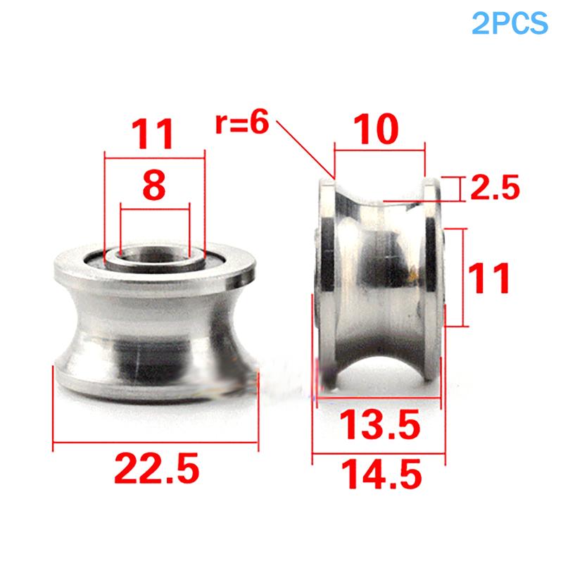 U22 T22 Shaped Groove Round Bottom Track Pulley Bearing Sliding Rollers Bearing Designed To Withstand Heavy Loads And Speed