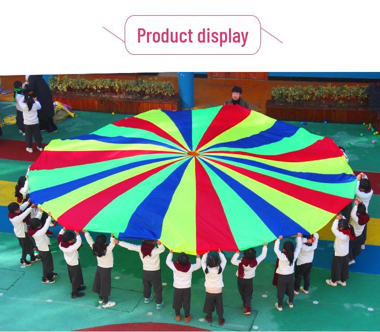 Rainbow Parachute for Kids: Early Education Game & Sensory Training Equipment for Outdoor Activities and Team Building