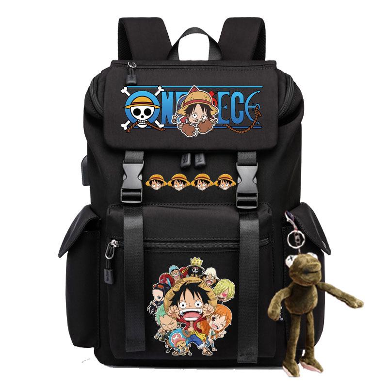 2024 Cross-border New Popular ONE PIECE Cartoon Pattern Backpack College Student Large-capacity Laptop