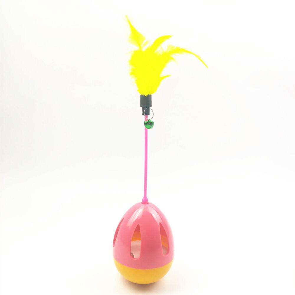 

Игрушки для домашних животных, палочка-дозатор для еды, игрушка-дразнилка для кошек с колокольчиком, игрушка для снятия скуки, интерактивная медленная кормушка, протекающая еда, принадлежности для дрессировки домашних животных розовый