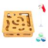 Cat Scratch Puzzle Box Cat Nail File Enrichment Box Interactive Self-Play Maze Box Scratcher for Indoor Cats Mental Stimulation