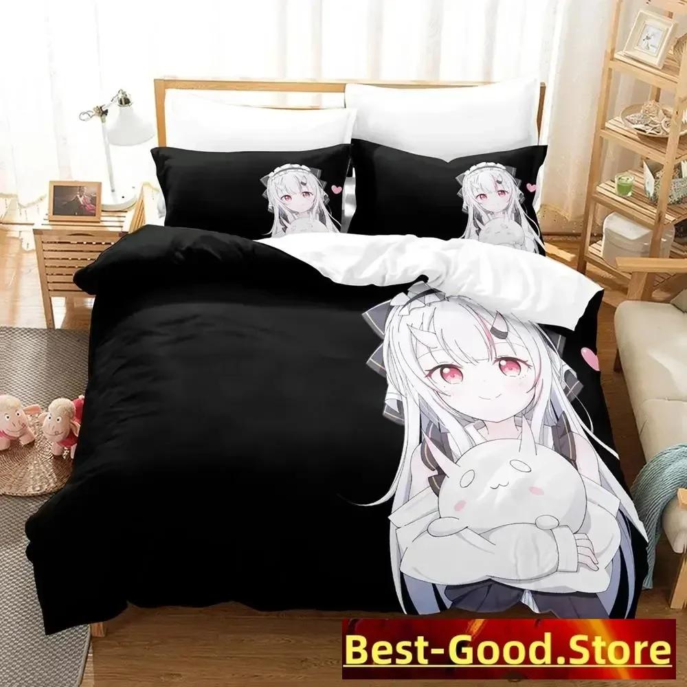 Kawaii Nakiri Ayame Printed Bed Set Duvet Cover Pillowcase Bedding Set Bed Linen Sheet Quilt Cover Full Queen King Size