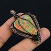 Unakite Pendant, 999 Copper Wire Wrapped Jewelry, Gemstone Jewelry Pendant, Handmade Wedding Gift Jewelry