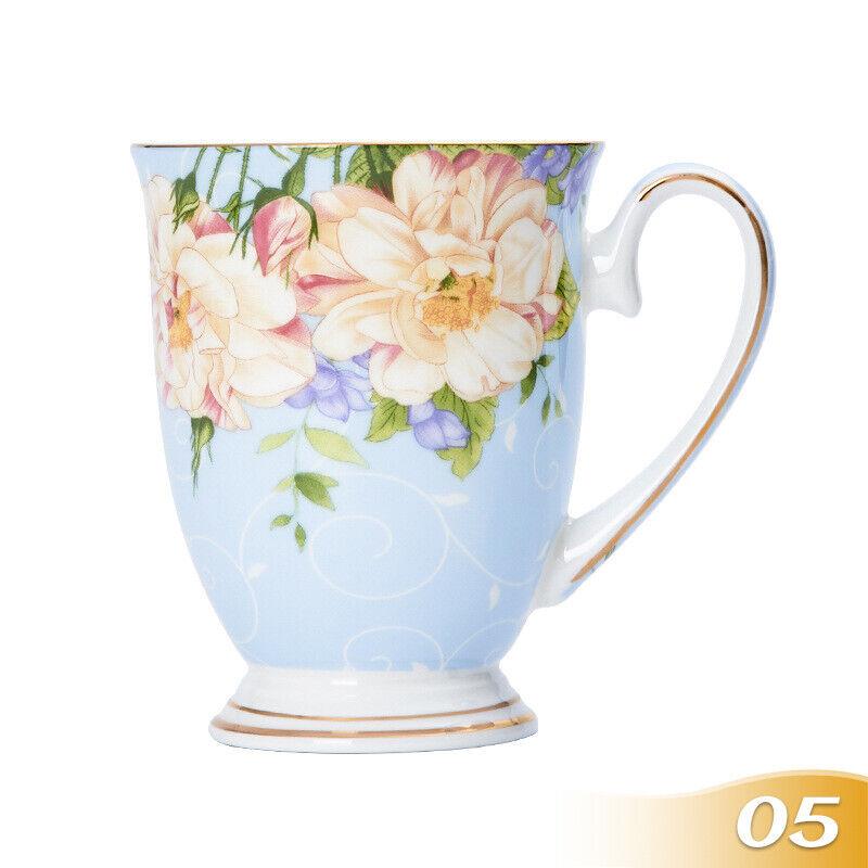 350ml Keramik-Kaffeetasse Vintage Knochenporzellan Kaffeetasse Tasse Bedruckte Teetasse Frühstückstasse Trinkgeschirr Küchenzubehör