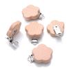 1Pcs Cute Animal Style Wood Natural Pacifier Chain Anti-Drop Beech Wood Dummy Clip DIY Essential Nipple Chain Accessories