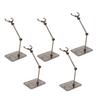 5 Pcs Action Figure Stand Black Plastic Doll Model Display Holder Support Stand for 1144 Toy