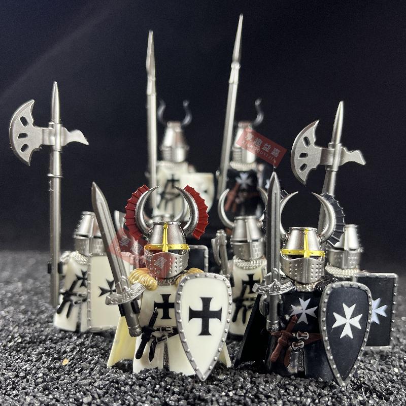 Medieval Hospitaller Teutonic Knights Building Blocks DIY Mini Action Toy Figures Assemble Bricks Children Toys Gifts Series 3