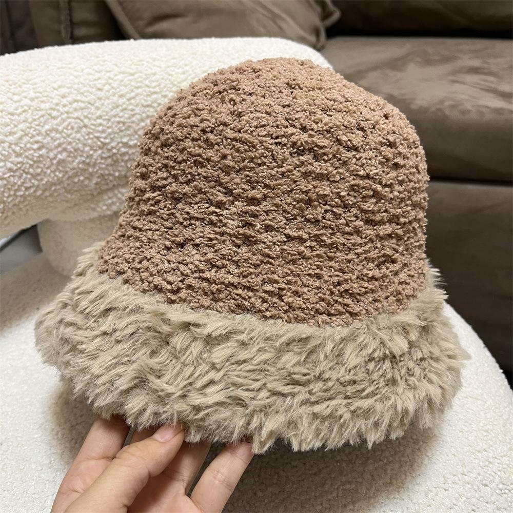 

Шляпа женская осенне-зимняя новая из овечьей шерсти панама однотонная с закрытием лица лицо маленькая панама однотонная шапка-термос Adult average size хаки