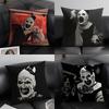 Classic Movie Terrifier Cushion Cover Natural Linen Organic Fabric DoubleSided Printing Sofa Home Decor Gift Pillow Case