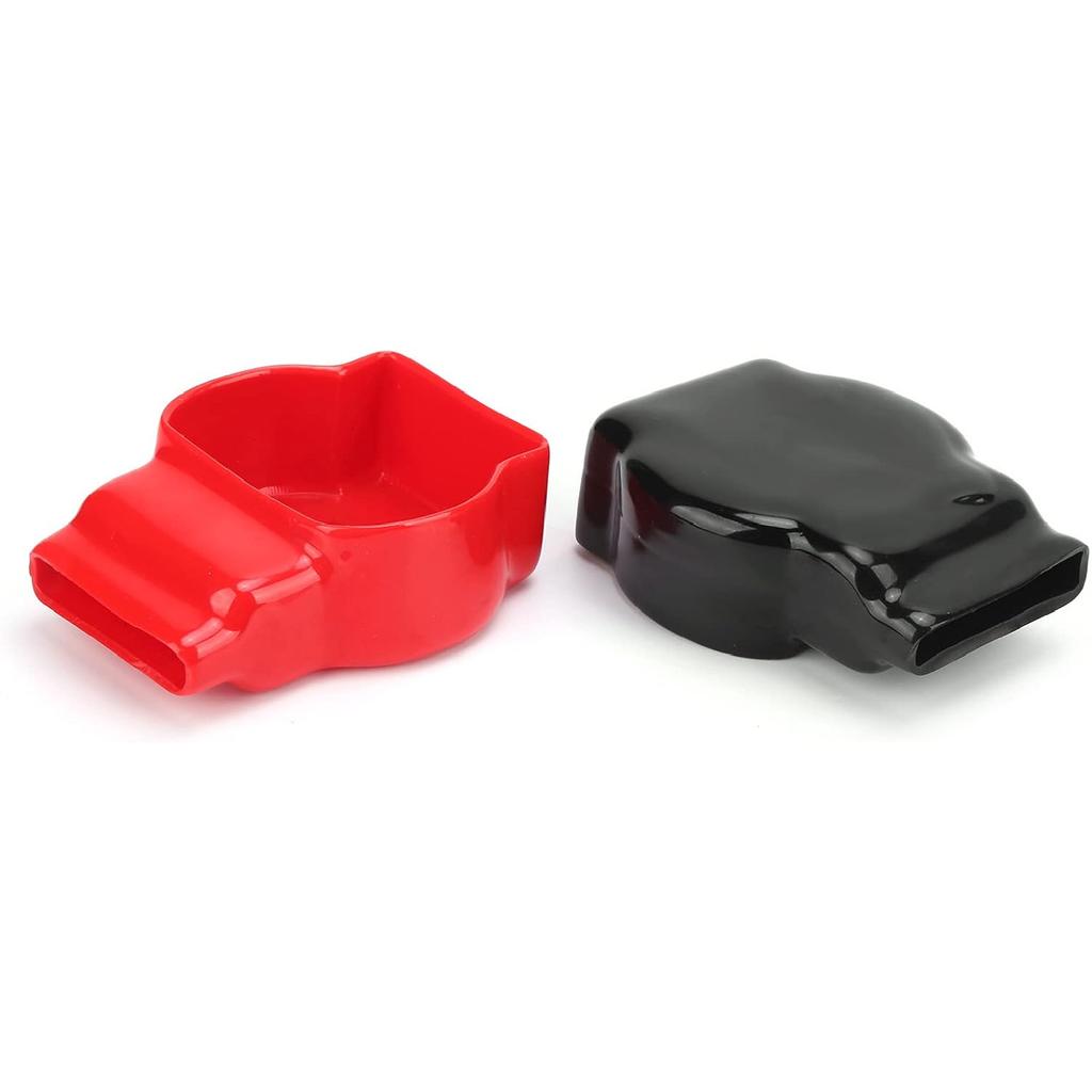 Battery Terminal Covers, 1Pair Universal Car Battery Post Cover Positive Negative Top Post Wire Connector for Car Motorcycle Truck