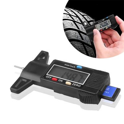 Digitální hloubkoměr, posuvné měřítko, LCD měřič hloubky dezénu pneumatik, měřič hloubky dezénu pro automobilové pneumatiky 0-25 mm, měřicí nástroj
