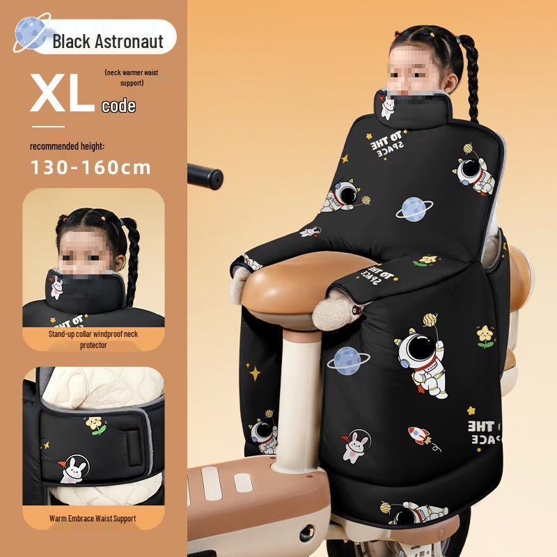 Thickened Winter Windshield & Rear Seat Cover for Children's Electric Cars - Parent-Child Cold-Proof, Windproof Protection