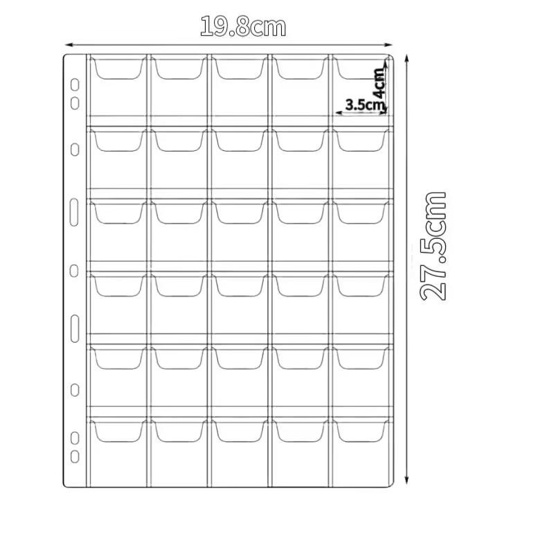 

Трансграничная коллекция монет и банкнот: 9-дырочные, 30-карманные ПВХ страницы для хранения на кольцах с откидными карманами