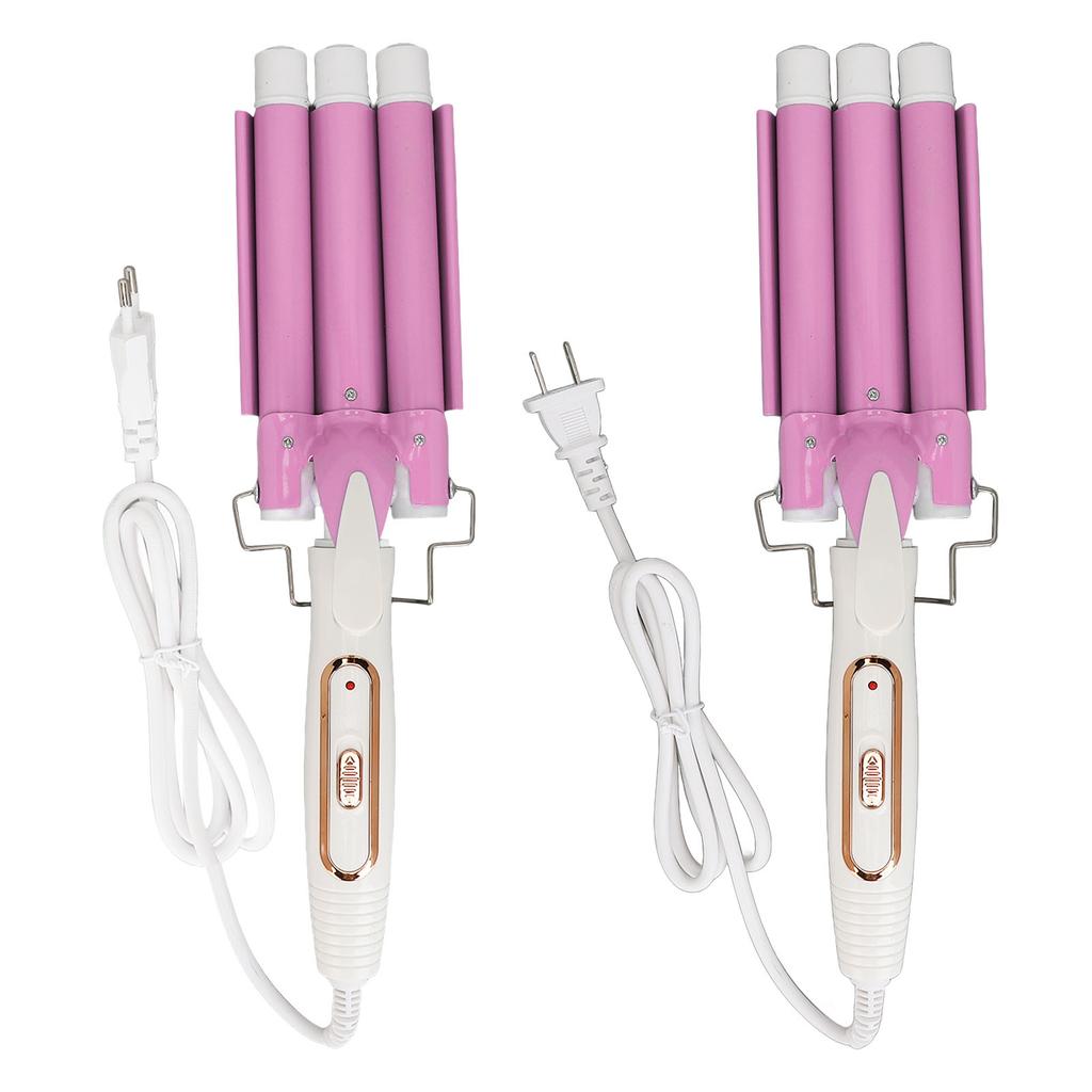 Barrel Wand Curling Iron 3 Barrel Heat Up Quickly Curling Wand 100‑240V for Home Salon