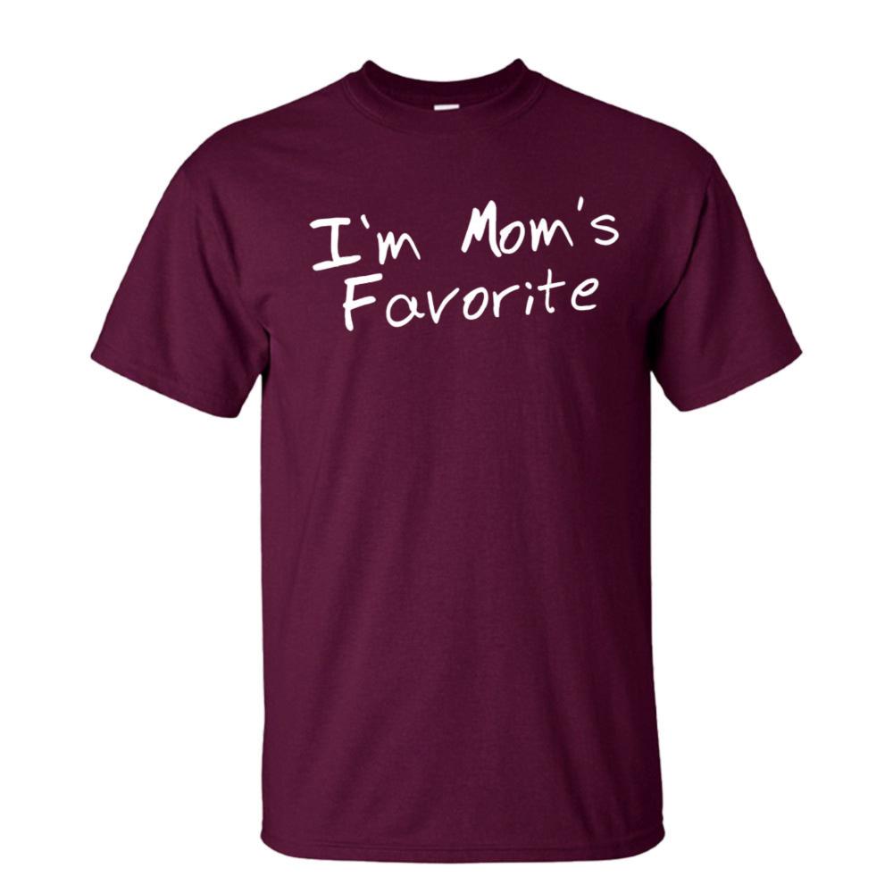 Im Moms Favorite Summer Unisex Cotton Crew Neck Tshirts Casual Handwriting Text Graphic Family Humor Theme Outdoor Versatile Tops