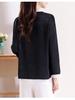 Beaded French Light Luxury Satin Shirt with Contrast Stitching - Spring 2025 Xiaoxiang Style Women's Top