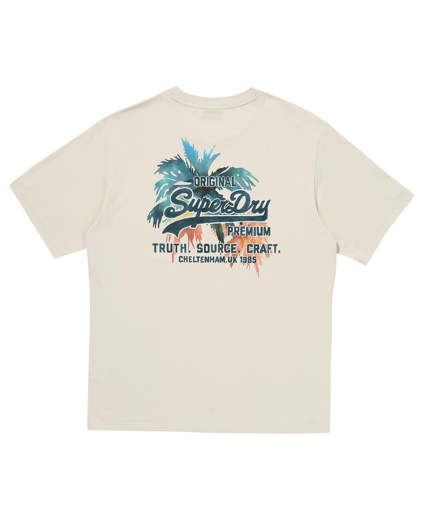 Syupeodeulai Original Palm Tree T-Shirt Light Beige