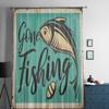 Gone Fishing Vintage Tulle Curtains For Living Room Sheer Curtain Bedroom Veil Organza Decorative Window Treatments