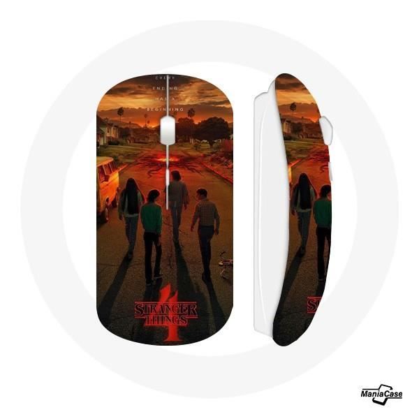 Wireless Mouse - Stranger Things - Season 4 - USB WiFi Key Included - Compatible Mac and PC - White