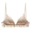 French Thin U-shaped Big Halter Invisible Bra Beautiful Back Cross Belt Front Buckle Underwear Big Chest Small Bra Bra