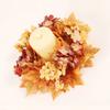 Autumn Candle Holder Wreaths Maple Leaf Garlands Small Flower Rings Decorative Thanksgiving Decorations for Dining Room